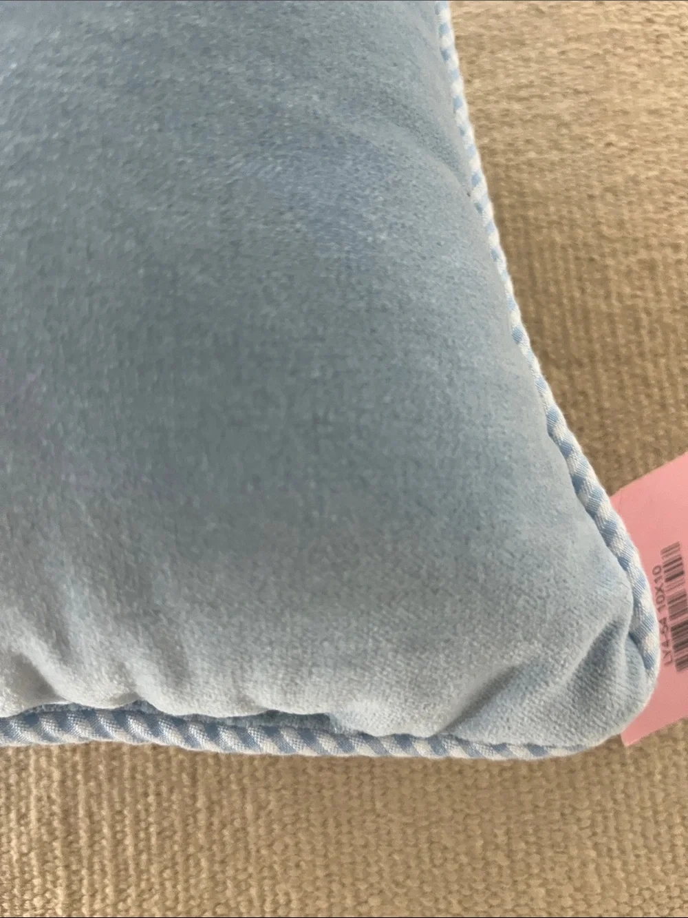 Baby Pillow- Light Blue 'The Prince Sleeps Here'